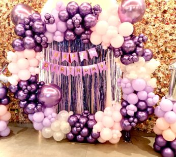 Ring Pink Purple Balloon Decoration