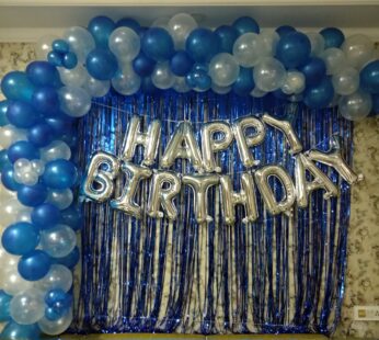 Blue Theme Birthday Wall Decoration
