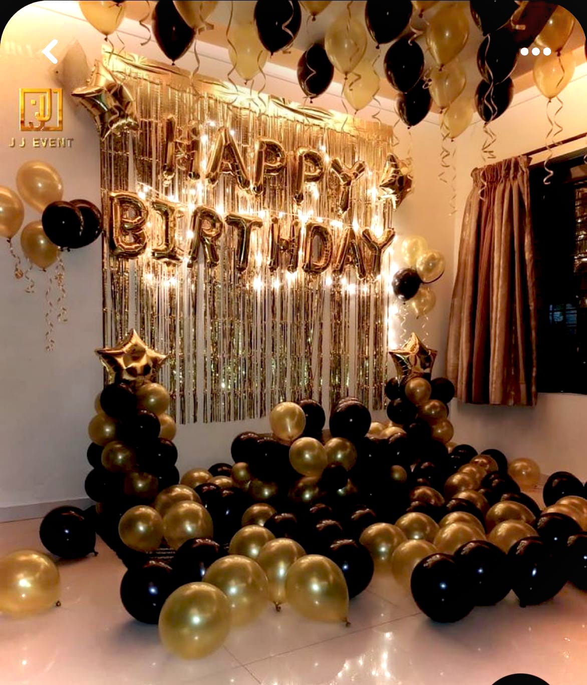 Golden Black Birthday Decoration