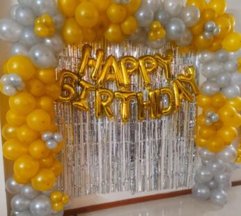 Golden Silver Birthday Decoration