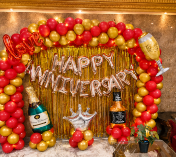 Red & Gold Anniversary Decoration