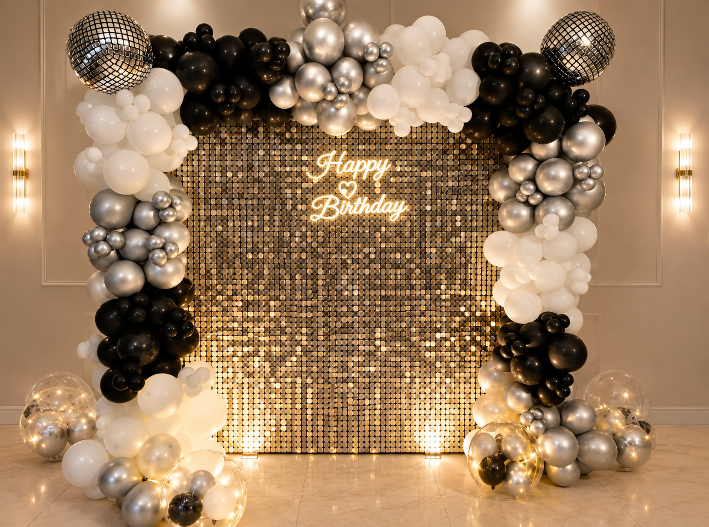 Sequins Silver Decoration